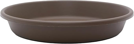 The HC Companies Flower Pot Saucers - Plastic Plant Saucer for Outdoors & Indoors - Traditional Design Plant Pot Trays for Water Drainage - Durable & Stylish Round Plant Tray (6-inch Chocolate)