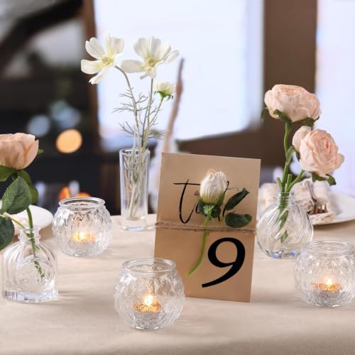 DARJEN 20 Pcs Clear Votive Candle Holder 2.55"x2.6" Tea Light Candle Holder - Image 4