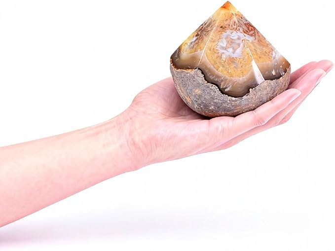 Natural Agate Wand Stabilizer Stone Medium Irregular Pillar 1.1-1.7Lbs for Spiritual Grounding Feng Shui Astrology Altar