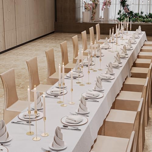 NLBTW 24 Pcs Gold Taper Candle Holder Bulks for Wedding Party Home Decor - Image 2