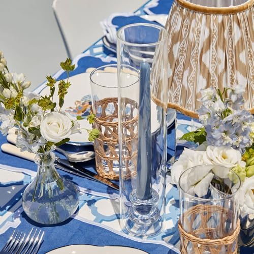 Hurricane Glass Candle Holders, Set of 4 Candlestick Holders for Taper Candle with 11.8" Tall Windproof Cylinder Covers Candle Stand Bulk for Table Centerpieces on Wedding Birthday Housewarming Decor - Image 6