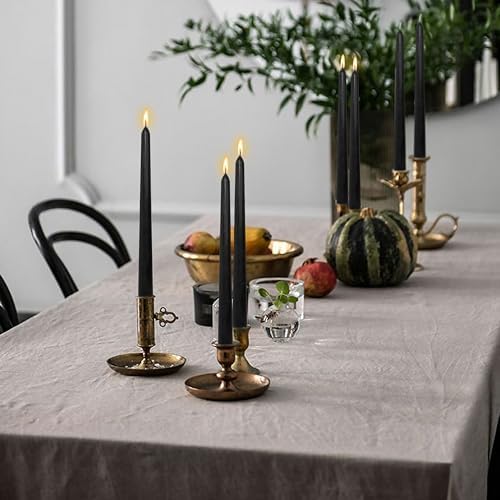 DRIPLESS Black Taper Candles Sandalwood Scented Candle Sticks Handmade 10 Inch Smokeless Dinner Candles for Home Wedding Decor - Image 3