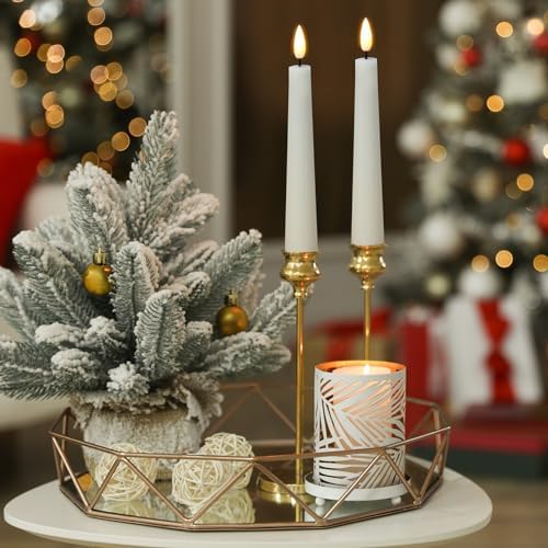 Eywamage Short Ivory Flameless Taper Candles with Remote Set of 6 - Image 5