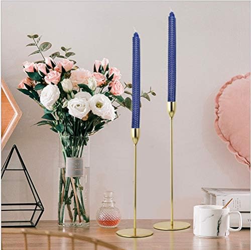 7 Pairs 100% Pure Beeswax Handmade Taper Candles, 9 Inch Smokeless Dripless Wax Candles, Beeswax Candle for Home Gift Ideas - Cool Color Set - Image 5