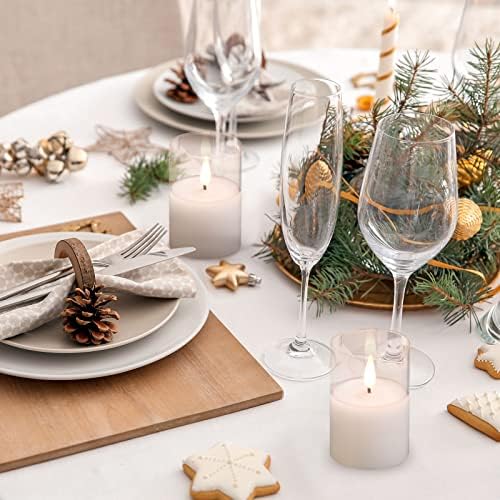 Glass Flameless Votive Candles with Remote, Battery Operated, 6Pack Clear - Image 5