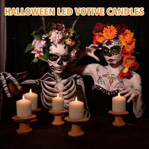 GenSwin Wax Votive Flameless Candles Battery Operated Remote Timer White - Image 3