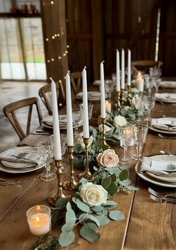 12pk 10" Classic Taper Candles, White, 7-8 Hours Long Burning, Unscented Tall Candlesticks - Image 6