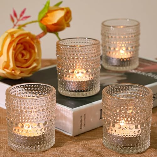 SUPMIND 24pcs Clear Glass Votive Candle Holders Bulk for Wedding - Image 3
