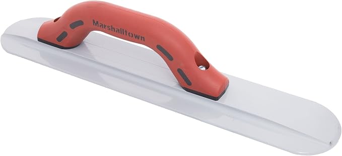 MARSHALLTOWN Round End Magnesium Hand Float, 16 x 3/8 Inch Mag Float with Standard DuraSoft Handle, Eliminates Marks, Provides Smooth Finish, Assembled in USA, Concrete Tools, 143D