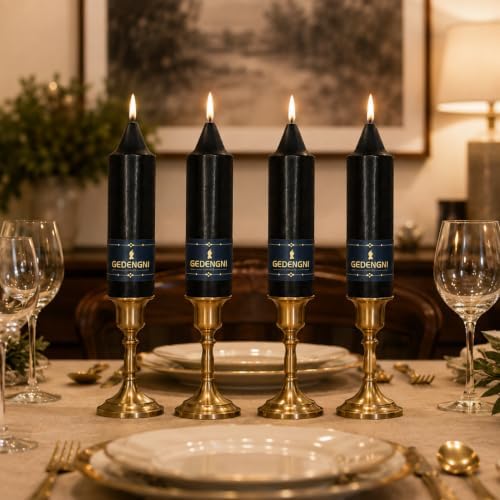 Black Taper Candles 5 Inch,4 Pack Halloween Candle for Table Decor - Image 6