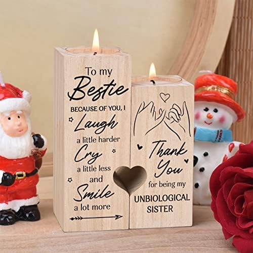 Friendship Gifts for Women, Double-Sided Printing Candle Holders for Bestie - Image 4