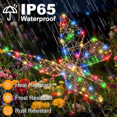 Lomotech Solar Garden Lights - 18" 240 LEDs Butterfly Multicolor - Image 2