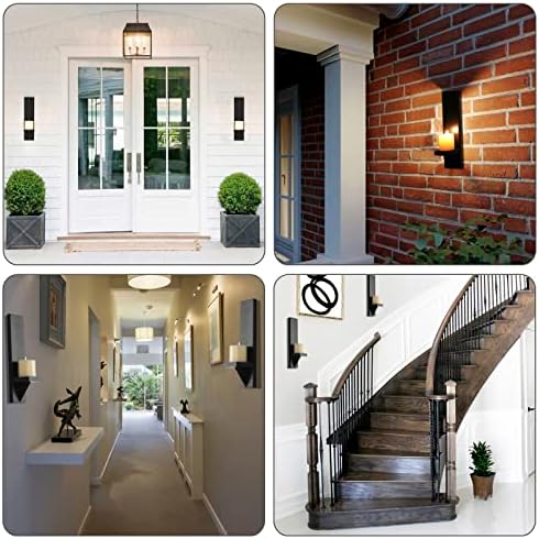 OwnMy 2PCS Wood Wall Candle Sconces Rustic Wall Mount Pillar Candle Sconces - Image 7