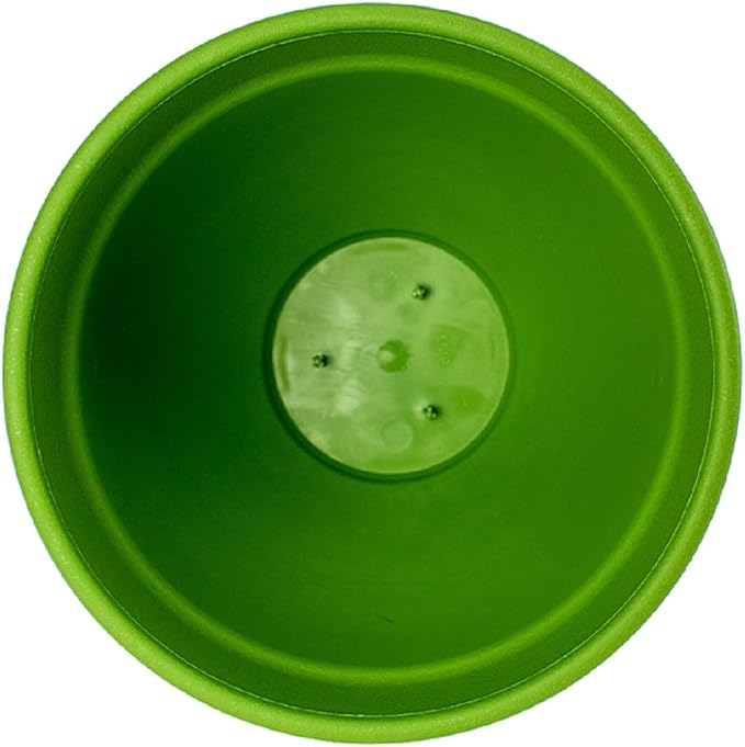 The HC Companies Rings Flower Planter - Self Watering Plant Pots for Herbs & More - Round Lightweight Outdoor & Indoor Planter (16" Green, Pack of 1)