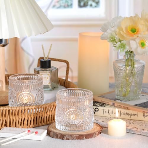 6Pcs Large Votive Candle Holders Clear Glass Tealight Candle Holders - Image 5