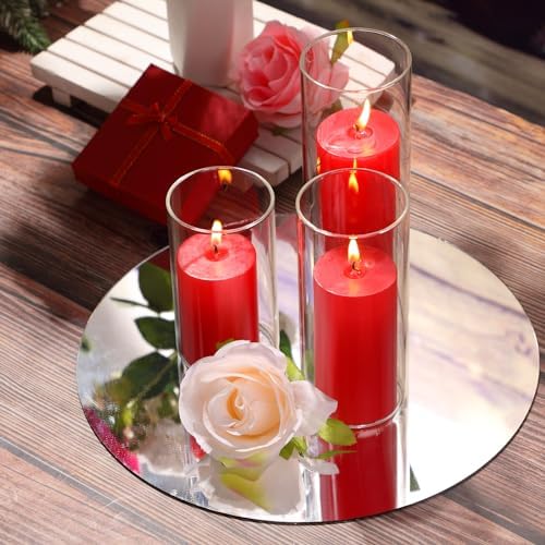 Shihanee 3 Pillar Candle and Holder, S, Red - Image 5