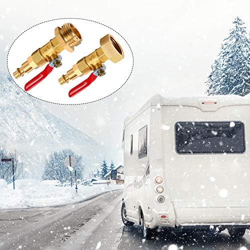 Hotop 2 Pack Brass Winterize Blowout Adapter, Garden Hose Adapter - Image 6