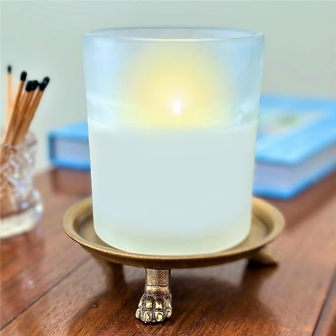 Hapton House 100% Solid Brass Clawfoot Dish - Pedestal Dish - 4.6 in - Candle Dish - Candle Holder - Candle Stand - Jewelry Dish - Jewelry Holder - Perfect for Wax Candles, Jewelry, Rings, Trinkets - Image 2