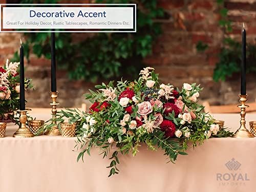 Royal Imports Unscented Taper Candles 10" Black 7-Hr Burn Time Set of 12 - Image 3