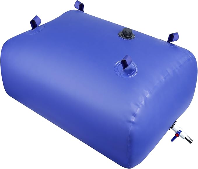 Water Storage Bladder Portable - Collapsible Water Tank 63.4Gal/240L with Stainless Steel Fittings, Leak-Proof & Durable Cistern – Portable Water Bladder for Emergency, Farming Irrigation Use