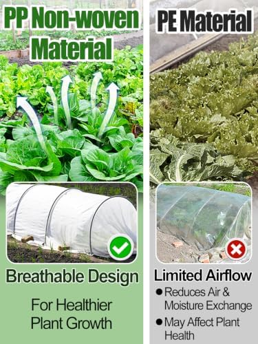 10 x 12 ft Plant Covers Freeze Protection, Easy-Cut Frost Cloth - Image 2