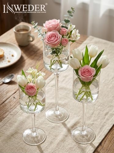 Tall Glass Candle Holder: Long Stem Candle Stand 3 Pcs (9.8"/11.8"/13.8" H - 3 Pcs) - Image 5