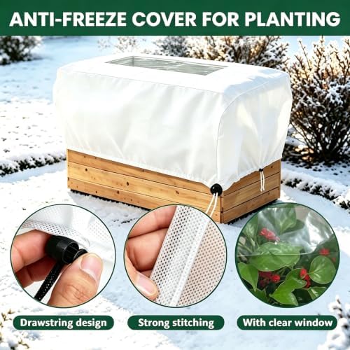 Plant Covers Freeze Protection with Clear Window for Raised Garden Beds - Image 5