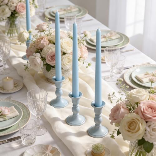 Viyffo Taper Candles, 10 Inch, 20 Pack, Sky Blue – Unscented - Image 4
