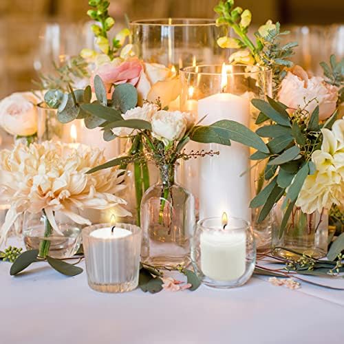 8 Hour White Votive Candles for Weddings Party Spa and Emergency, Set of 72 Small Unscented Bulk Candles for Restaurants and Home Decoration - Image 3