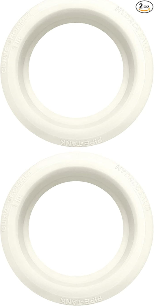 3 inch Hydroseal flexible tank adapter TPV grommet Bulkhead Fitting for PVC Pipe, No-Glue Push-Fit bulkhead connector for Water Tank/Barrel/IBC Tote, Aquaponics Hydroponics Aquarium Drain