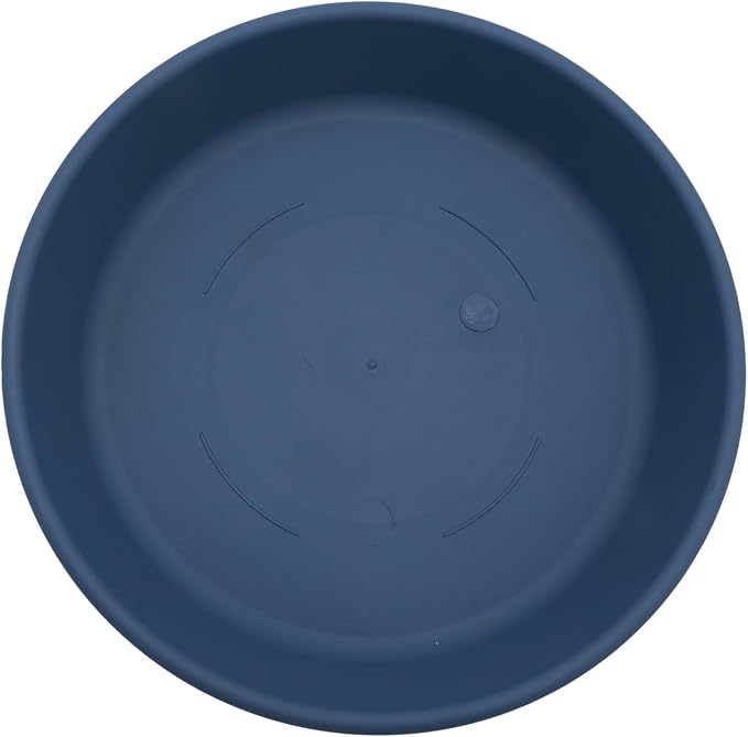 The HC Companies 17.5 Inch Round Plastic Classic Plant Saucer - Indoor Outdoor Plant Trays for Pots - 17.5"x17.5"x3" Slate Blue