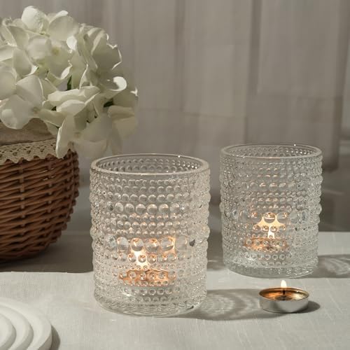 TRIRITE Large Votive Candle Holder, 12 Pack 2.7x3.5in Clear Candle Holders - Image 4