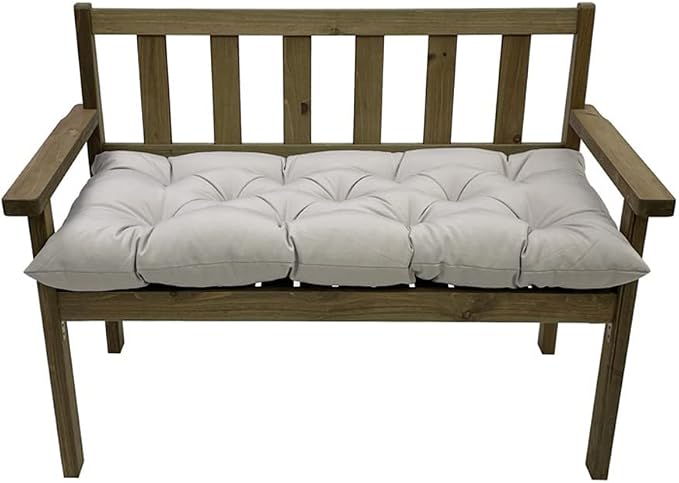 Srutirbo Indoor Outdoor Bench Cushion, Waterproof Swing Cushion Seat Chair Replacement Pads Pillow for Lounger Garden Furniture Patio Metal Wooden (Light Grey, 59 * 20inch)