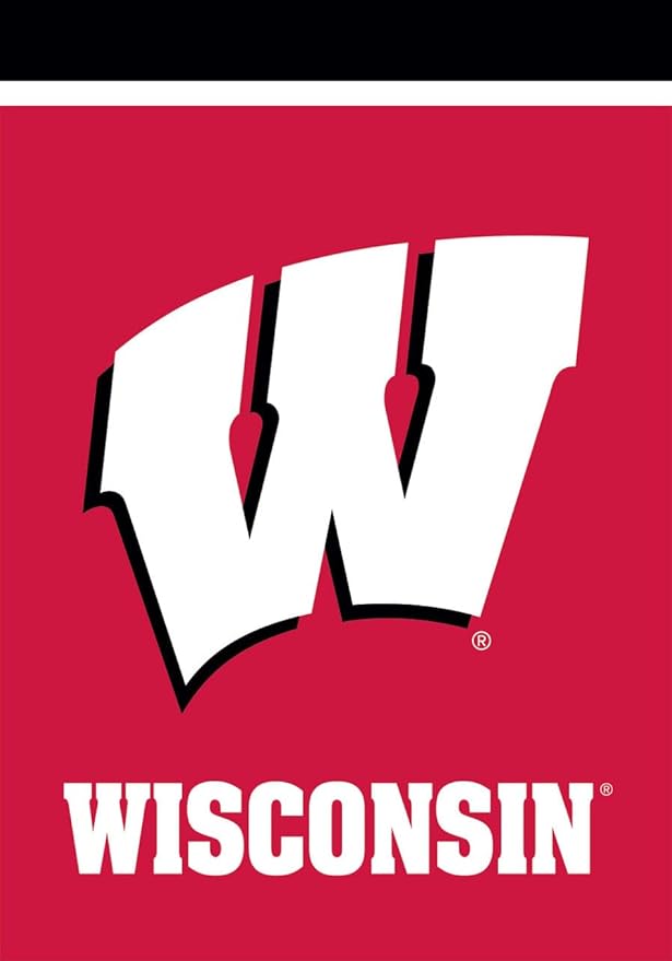 Briarwood Lane House Flag 40x28 For Outdoor Wisconsin Badgers NCAA Licensed House Flag