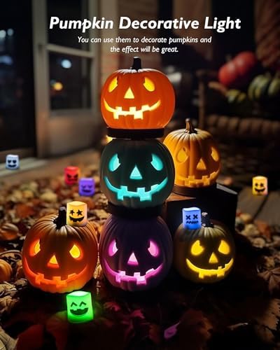 Homemory 24Pack Color Changing Halloween Flameless Candles, 200+ Hours LED Votive Candles, Battery Operated Tea Lights for Pumpkin, Party, Christmas Decor (Batteries Included) - Image 5