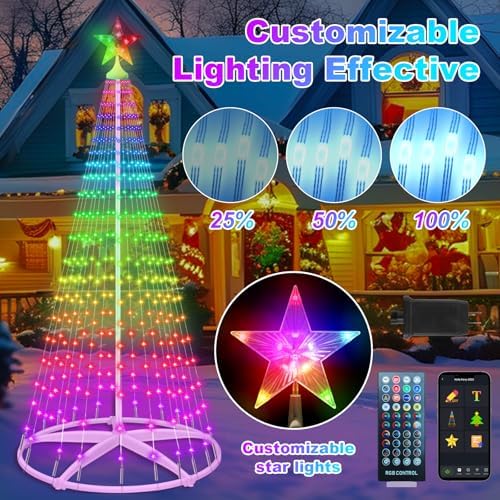 9.48FT 510LED Smart Christmas Tree Lights Outdoor, Lighted Christmas Tree - Image 3
