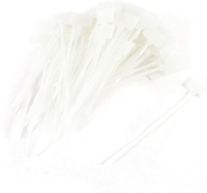 Write on Tags Wire Zip Ties Cable Mark Tags Nylon Power Marking Label (500Pcs)