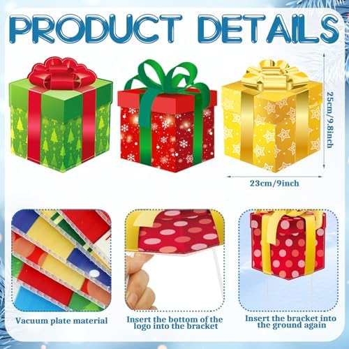 Barydat 16 Pcs Christmas Yard Stakes Signs, Yard Decorations Outdoor - Image 2