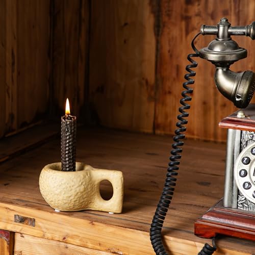 Candle Holder Ceramic Candlestick Holder, Candlelight Stand for Spell Candles, Taper Candles, and Incense, Halloween Christmas Dining Room Home Decoration Display - Image 4