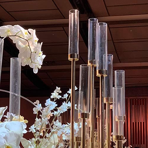 WGVI Hurricane Candle Holder Sleeve, Wide 5.5", Height 10", Clear Glass Cylinder Candleholder, Chimney Tube, Open Ended Candle Shade, 1 Piece - Image 7