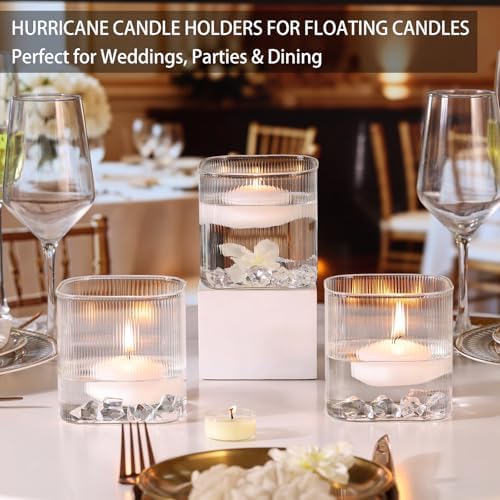 6 Pack Square Glass Vases for Centerpieces 4" x 4" x 4", Clear Flower Vases - Image 4