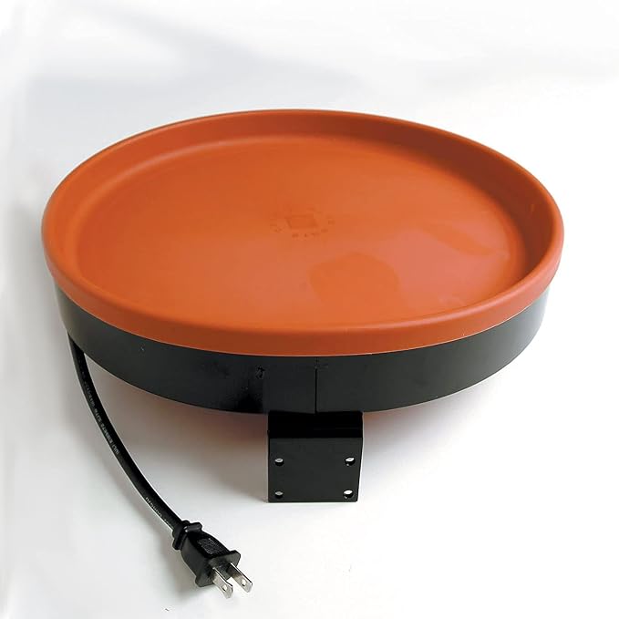 Farm Innovators BD-75 All Seasons 3 in 1 Outdoor 14 Inch Heated Birdbath with 3 Mounting Options, 75 Watts, Terracotta