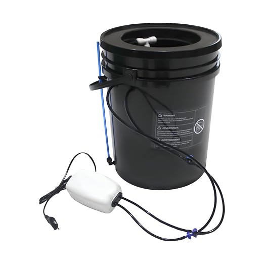 2 in 1 Deep Water Culture Kit with Air Pump Soilless Planting System, Hydroponic Grow System Kit Feed Circulation Drip Irrigation, 5-Gallon Deep Water Culture for Indoor&Outdoor