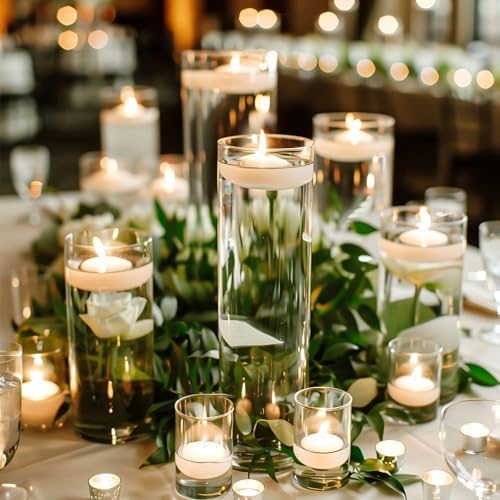 UPBUD 10 Inch Glass Cylinder Vases for Centerpieces, 12pcs Tall Flower Vase - Image 4