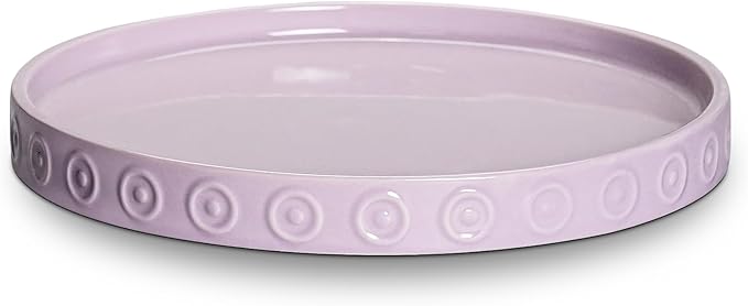 Eightpot Ceramic Plant Saucer, 11.4 Inch Plant Pot Saucers for Indoor Outdoors, Round Plant Drip Trays, Modern Plants Plates to Catch Water, Decorative Plants Dishes to Catch Water, Purple