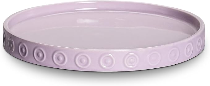 Eightpot Plant Trays for Pots 7.5 Inch, Ceramic Plant Saucers for Indoors Outdoors, Round Flower Pot Saucers, Boho Plants Plates to Catch Water, Decorative Plants Plant Dishes to Catch Water, Purple