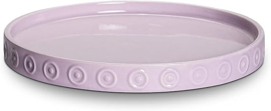 Eightpot Plant Trays for Pots 7.5 Inch, Ceramic Plant Saucers for Indoors Outdoors, Round Flower Pot Saucers, Boho Plants Plates to Catch Water, Decorative Plants Plant Dishes to Catch Water, Purple