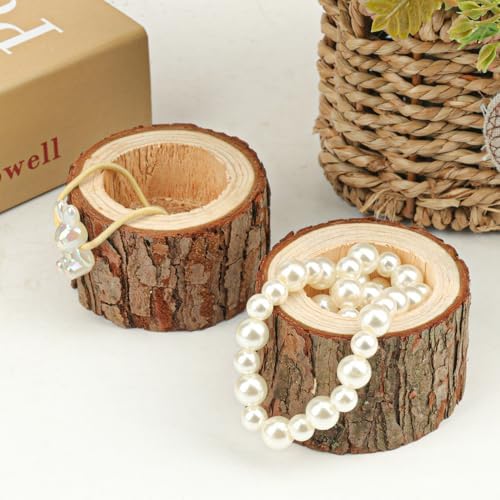 36 Pack Wooden TeaLight Candle Holders, OD:3 Inch, ID:2.2 Inch Wood Votive Tealight Holders for Home, Wedding, Party, and Holiday Decor - Image 3