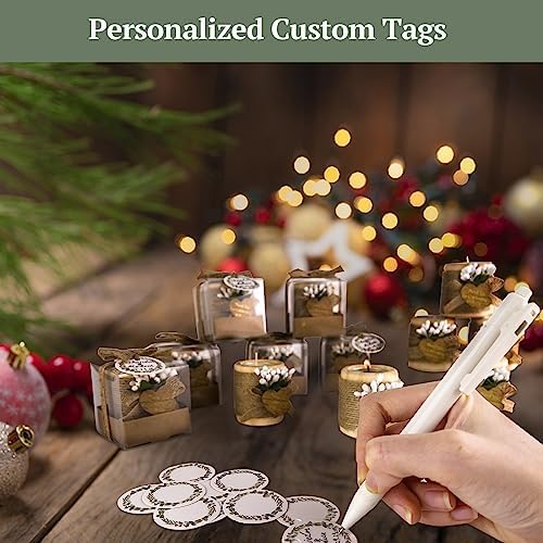 30 Pack Wedding Favors Wood Tealight Candle Holders, Bridal Shower Favors for Guests Bulk, Baptism/Baby Shower Centerpieces for Tables, Wood Cylinder Candle Set for Baby Shower Decorations - Image 7
