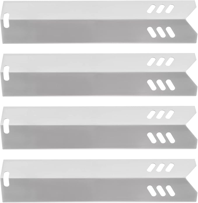 GasSaf 15 inch Heat Plate Replacement for Backyard GBC1460W, GBC1461W, Dyna-glo DGF510SBP, DGF510SSP, Uniflame GBC1059WB, BHG and Others, Stainless Steel Heat Shield Tent(15" x 3 13/16")(4-Pack)